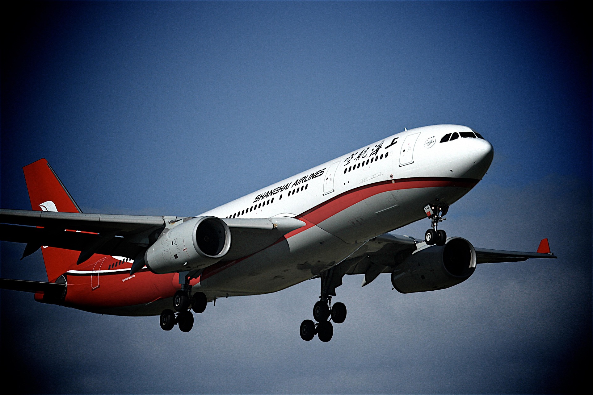 Passenger airplane in flight