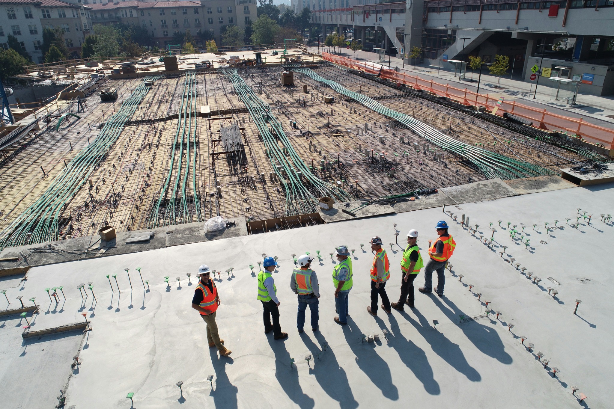 Construction and infrastructure team at a job site